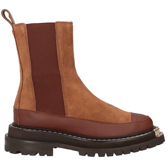 Sandro - Leather and suede boots with notched
sole - Picture 9 of 9